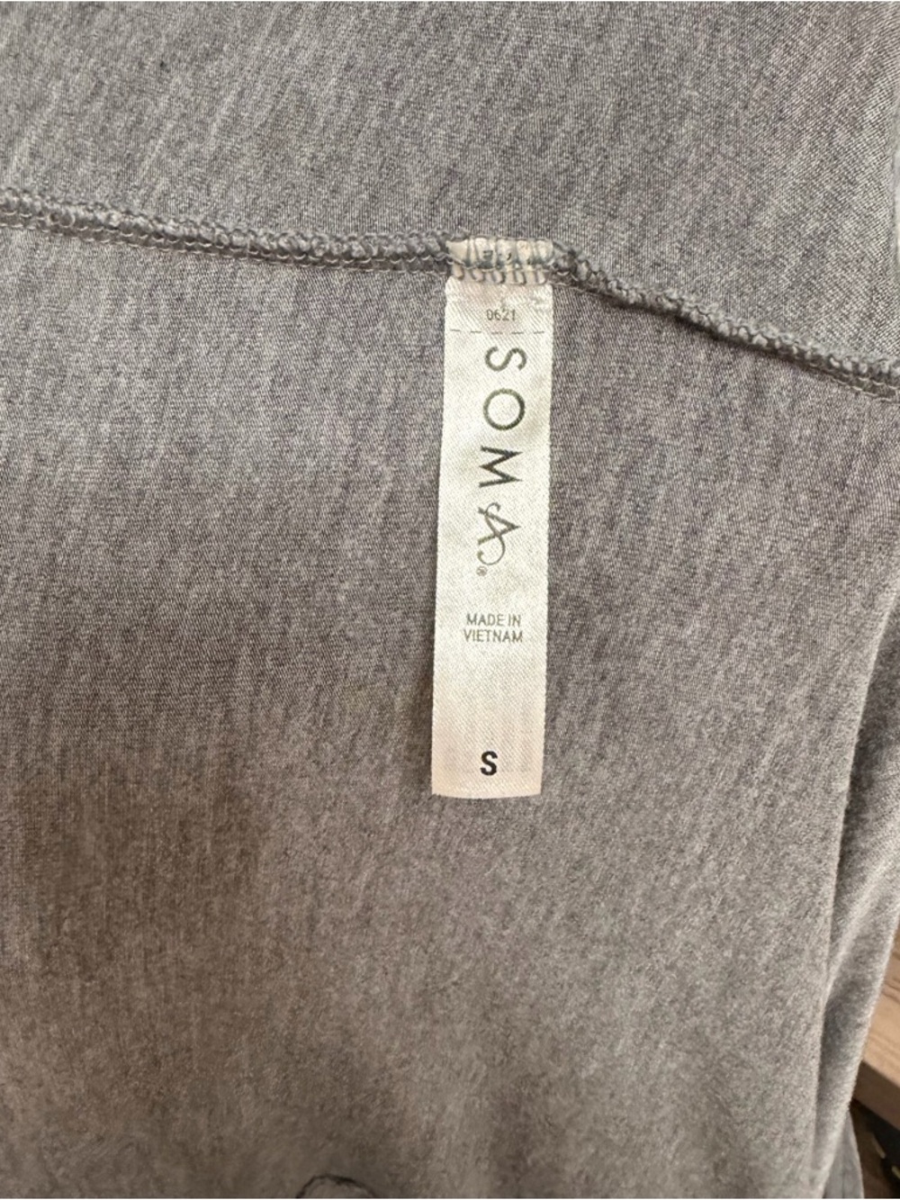Soma Cool Nights Gray Button Front Long Sleeve Top & Shorts PJ Set S - Picture 8 of 9